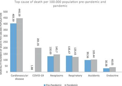 Evaluation of the effect of the COVID-19 pandemic on the all-cause, cause-specific mortality, YLL, and life expectancy in the first 2 years in an Iranian population—an ecological study